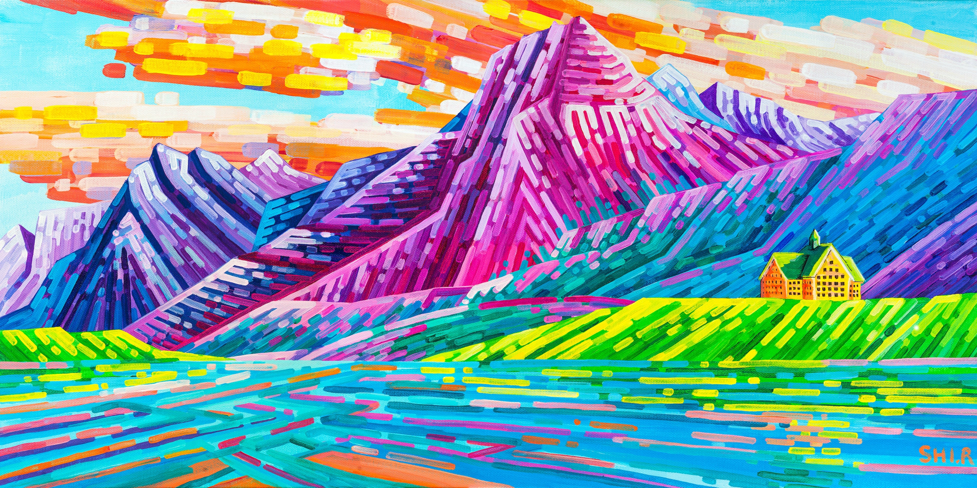 Prismatic Peaks (Waterton Lakes) by Ruolin Shi | StumpCraft Wooden
