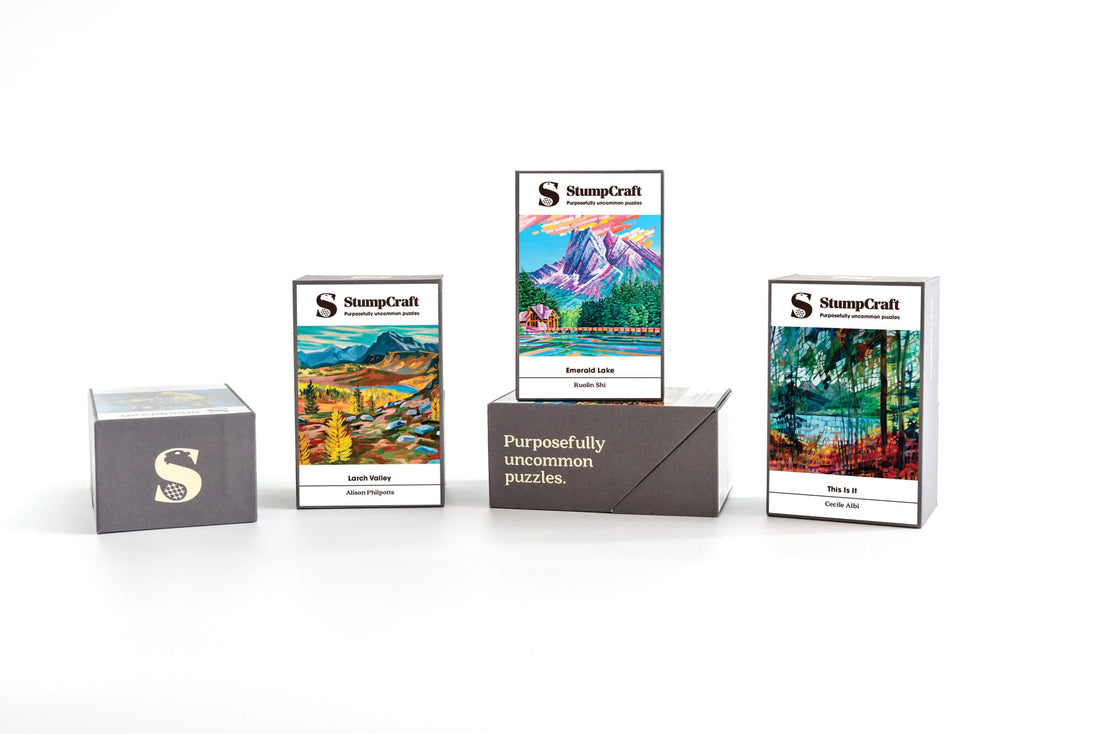 Calgary Artist Mountain Vistas - Flight of 3 Mini Puzzles