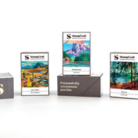 Calgary Artist Mountain Vistas - Flight of 3 Mini Puzzles