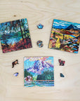 Calgary Artist Mountain Vista | StumpCraft Mini Wood Puzzles