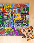 Shiny Streets Wood Jigsaw Puzzle
