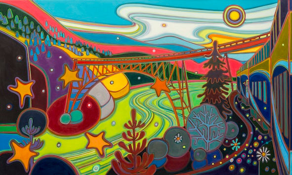 Deep Dive: Bridge Across Fraser River by Darlene Kulig