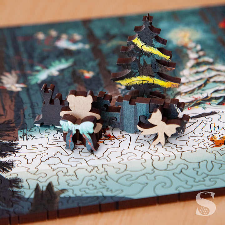 Happy Holidays Wooden Puzzle Blog 