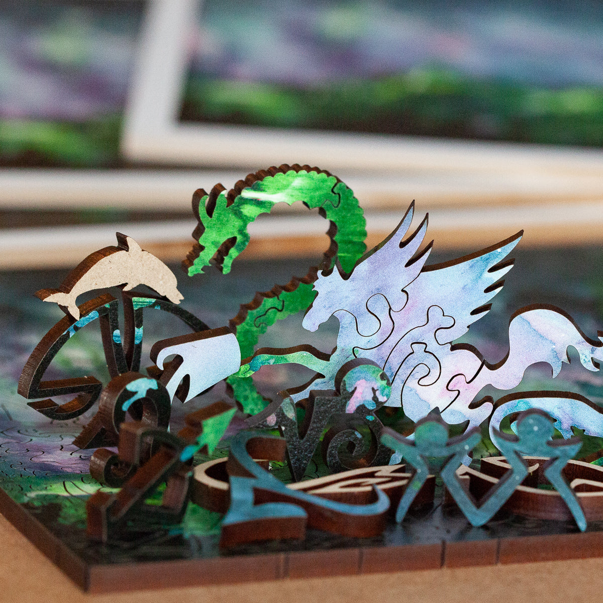 The Sky Was Beautiful on Fire Wooden Adult Puzzle