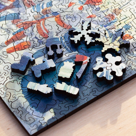 Wooden Jigsaw Puzzle Canada: Carnival by C.W. Jefferys