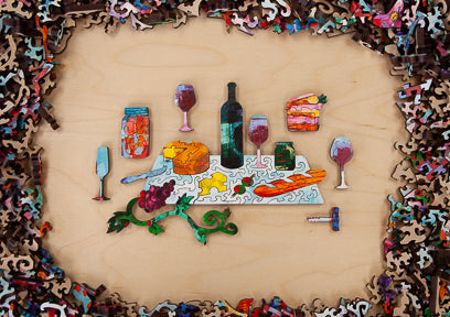 Not Easily Phased Cheeseboard wooden puzzle