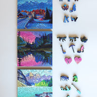 Kat Wright Mountain Vistas - Flight of 3 Mini Puzzles