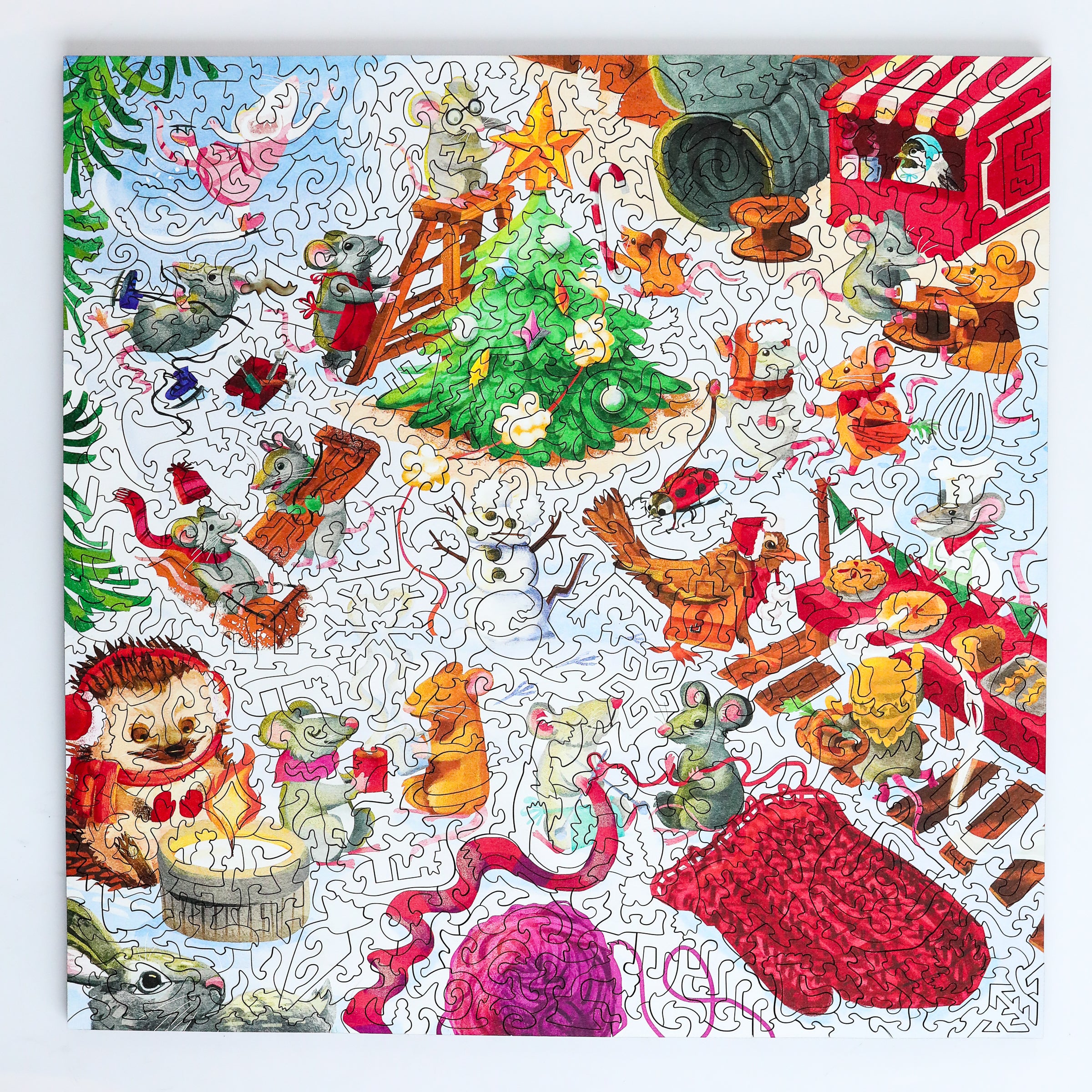Mistletoe Market by Lyndsay Wasko | StumpCraft Wooden Jigsaw Puzzle