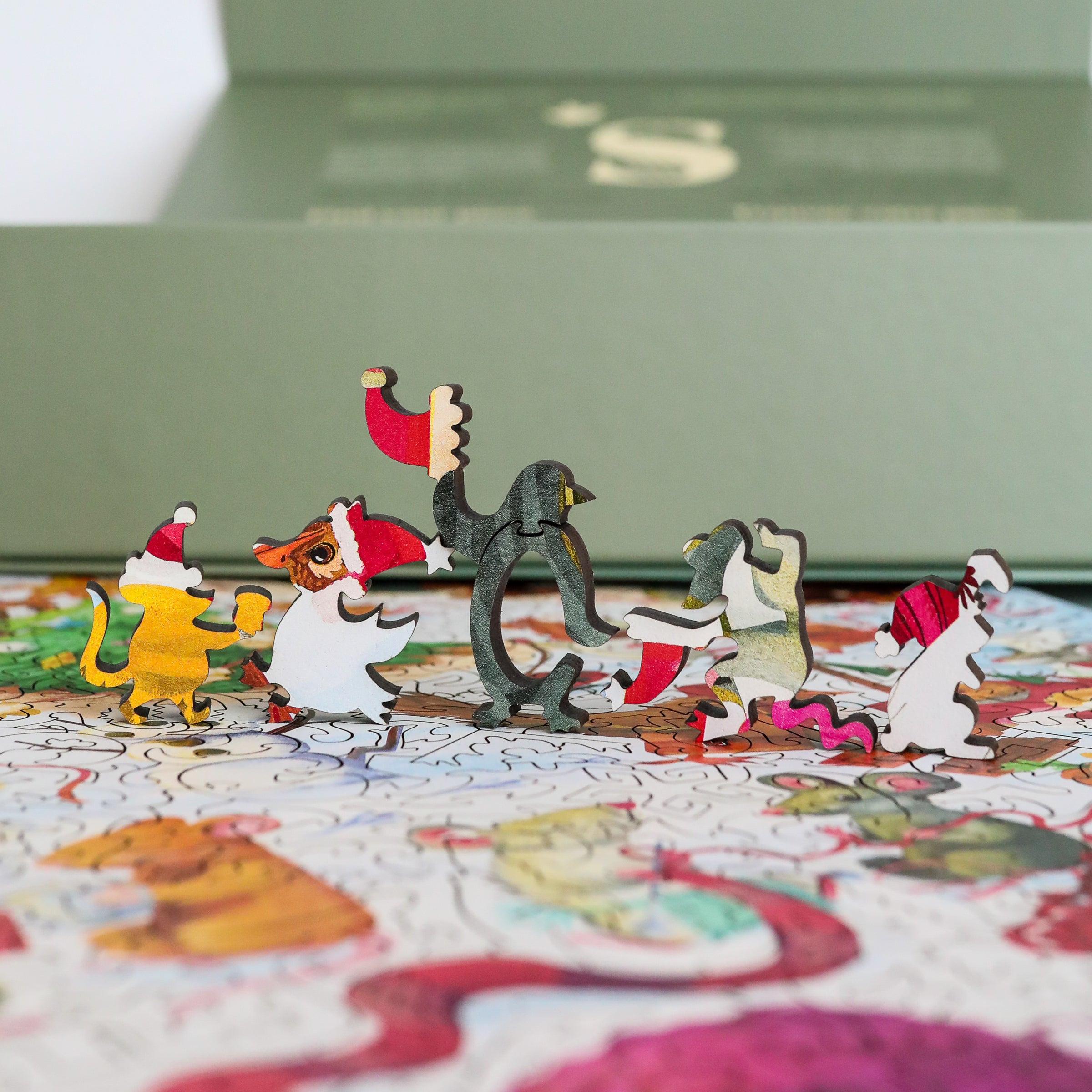 Mistletoe Market by Lyndsay Wasko | StumpCraft Wooden Jigsaw Puzzle