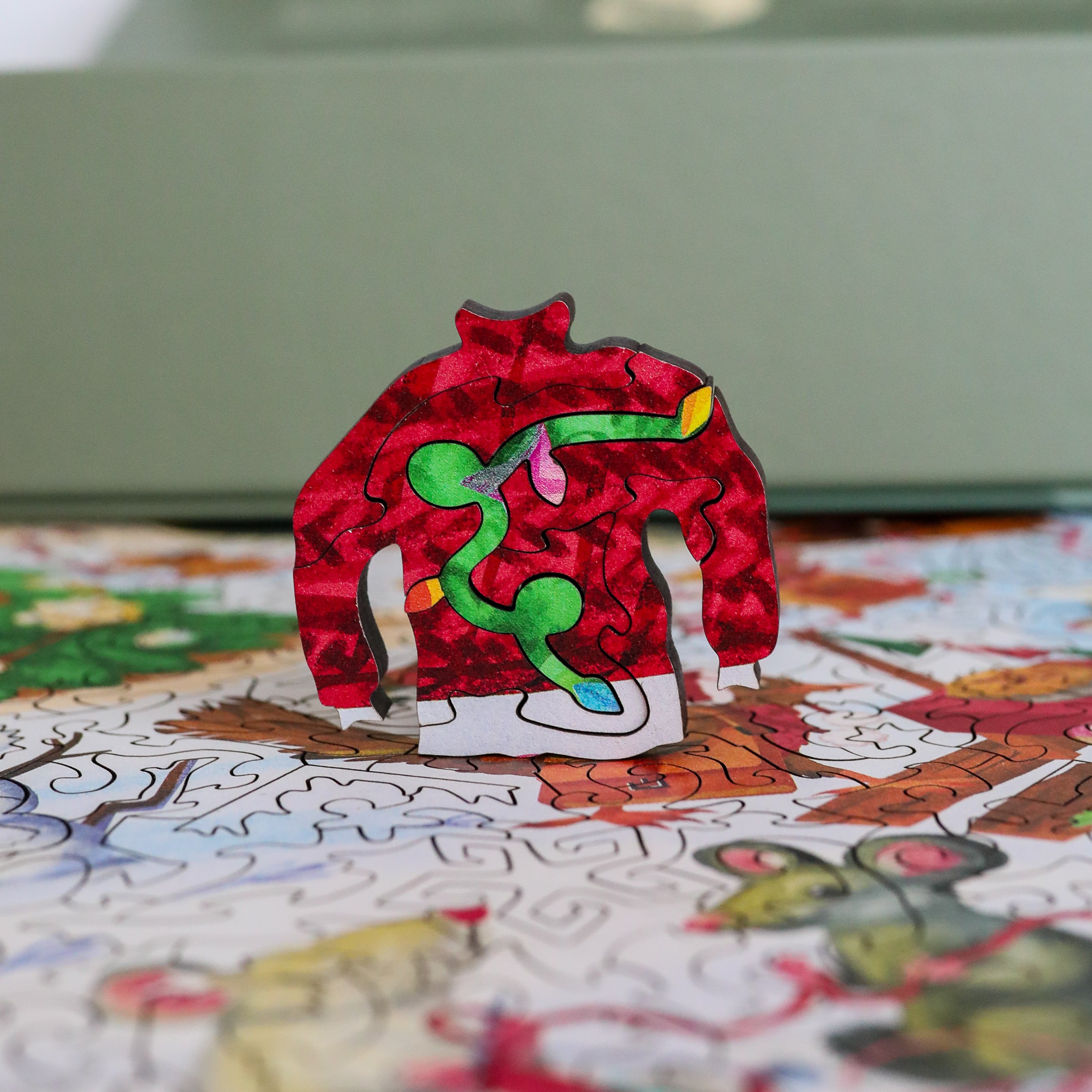 Mistletoe Market by Lyndsay Wasko | StumpCraft Wooden Jigsaw Puzzle