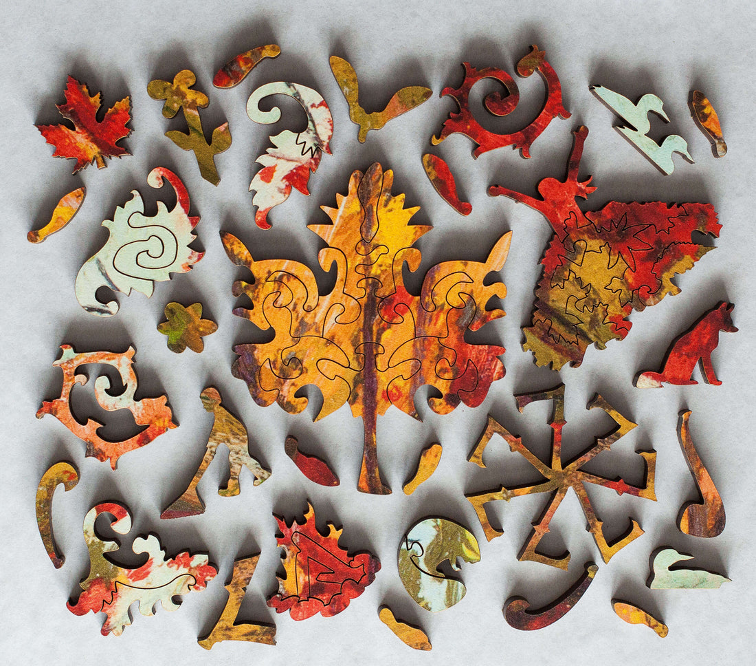 Tom Thomson - Soft Maple in Autumn Jigsaw Puzzle Whimsies