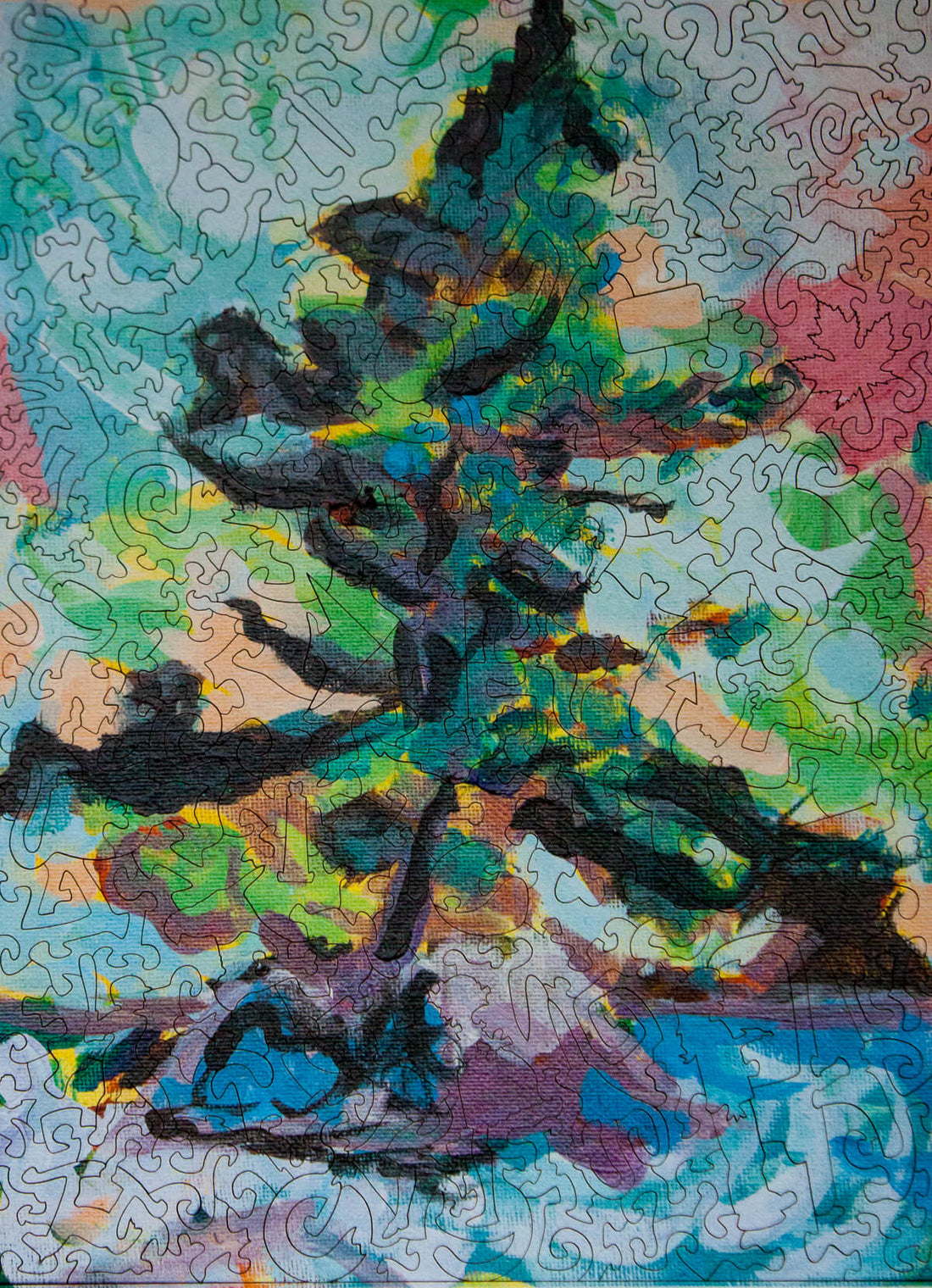 Treerific by Lukas Robillard, Wooden Jigsaw Puzzle