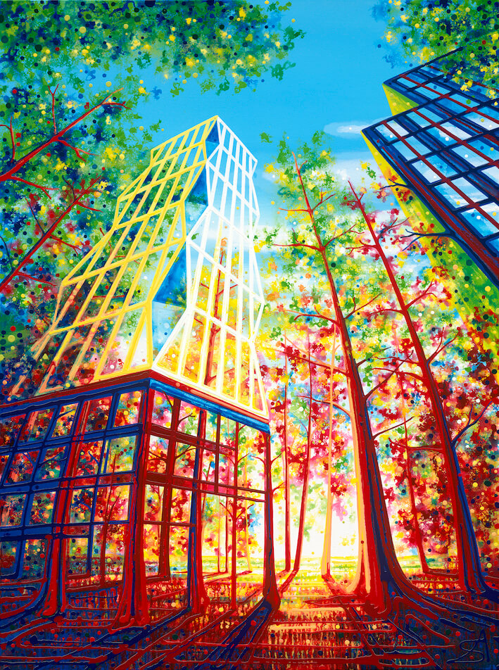 Urban Treehouse by Amy Shackleton Wooden Jigsaw Puzzle