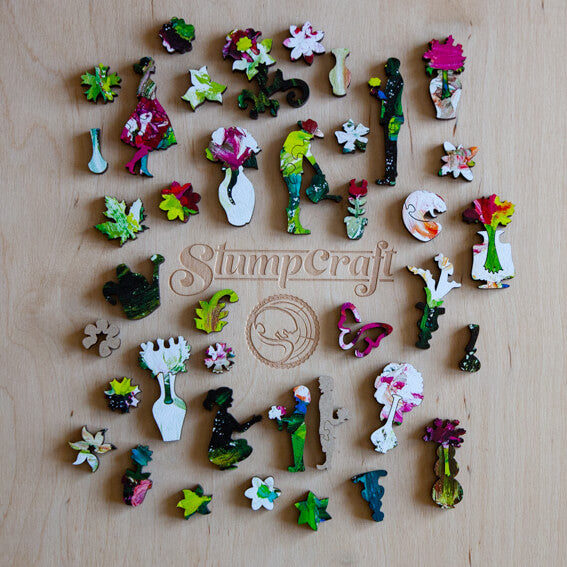Bursting Blooms StumpCraft Wooden Puzzle Whimsies