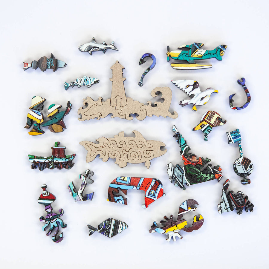 Reilly Fitzgerald - Flight of 3 Mini beautiful wooden Puzzles